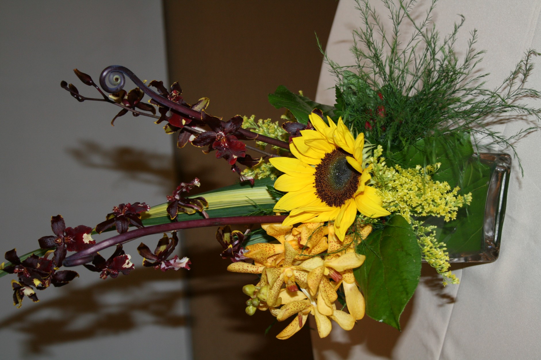 SUNFLOWER/ORCHID ARRANGEMENT