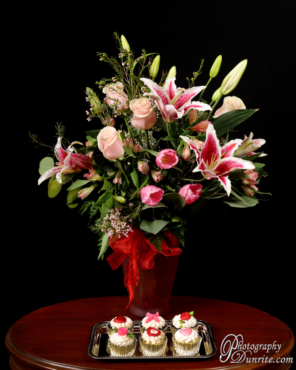 2348 Pink Lily Centerpiece